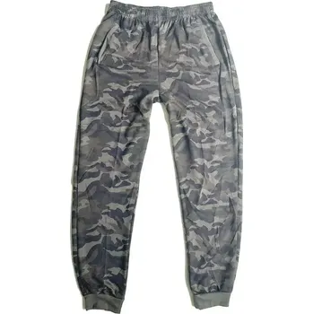 Tepláky zateplené s úpletem tmavý maskáč