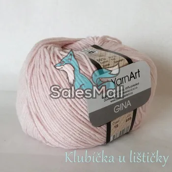 Galanterie YarnArt Příze Gina / Jeans 18 - světle růžová