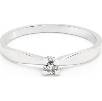 Prsten Zásnubní prsten z bílého zlata s diamantem 21ZP2402714