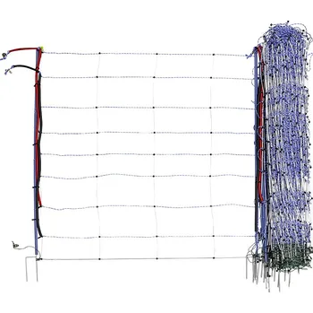 BRAVSON GROUP s.r.o. Síť pro elektrický ohradník pro ovce, kozy KERBL 27833 TITANNET PREMIUM VARIO 122 cm x 50 m / 2 hroty, bílomodrá