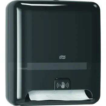 Zásobník na papírové ručníky Tork Matic 551108, zásobník na papírové ručníky v roli s Intuition senzorem, černýMercator Gumové rukavice latexové žluté, velikost L,