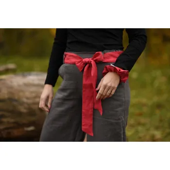 Opasek Nelly Lněný pásek Barva pásku: Červená