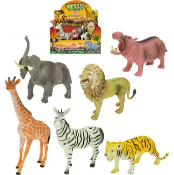 Figurka Zvířátka safari 15-20cm plastová figurka 6 druhů