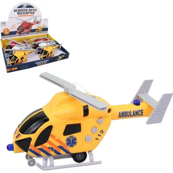 autodráha Helikoptéra záchranné složky vrtulník na baterie Světlo Zvuk 3 druhy