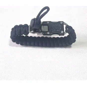 Náramek Náramek PARACORD černý nastavitelný (Survival paracord náramek z pevné padákové šňůry)