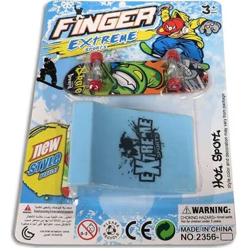 Skateboard Fingerboard prstový skateboard motorická hra 9cm set s rampou na kartě různé druhy plast