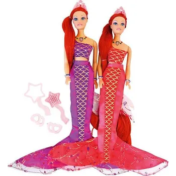 Panenka Panenka v boxu mořská panna set s doplňky 3 barvy Světlo Zvuk