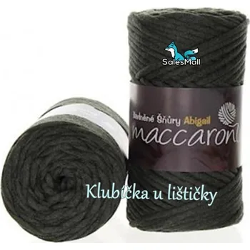 Maccaroni Bavlněné šňůry 3 mm tmavě zelená 23
