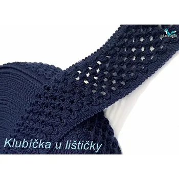 Textilní guma Guma pletená 5cm tmavě modrá Délka: 10cm
