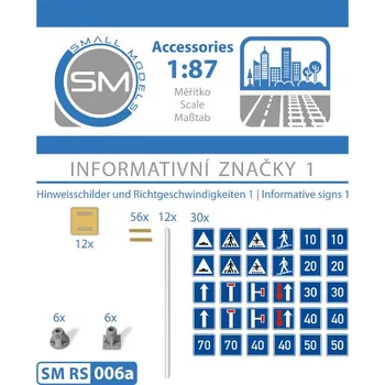 Modelová železnice informativní značky 1 Small Models RS006a