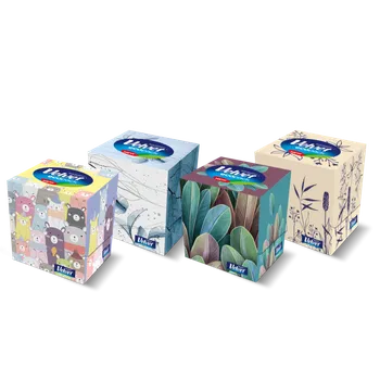 Papírový kapesník Kapesníky Velvet Cube 3 vrstvé, balení - 56 ks