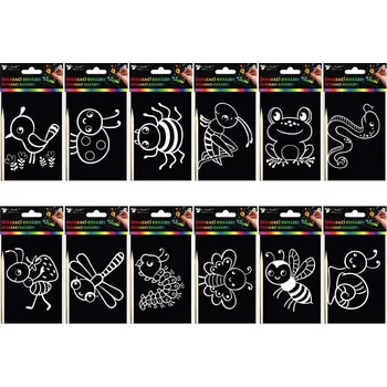 Výtvarná sada Škrabací obrázky 6674 broučci 10,5x15,5cm