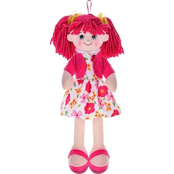 Panenka Nanynka textilní hadrová růžová mluví zpívá látková na baterie Zvuk CZ PLYŠ