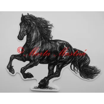 Samolepka frís, kůň, koně c514 - Malá - přibližně jako pohlednice