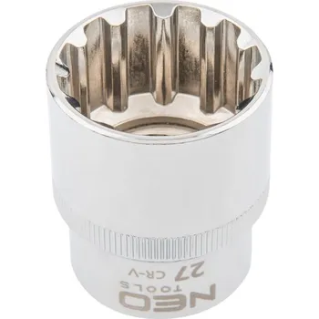 Gola hlavice Zásuvka drážkovaná 1/2", 27 mm 08-597 NEO TOOLS