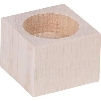 Svícen Dřevia Dřevěný svícen - kvádr Výška: 12 cm