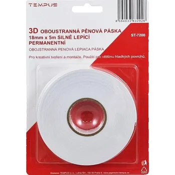 Lepicí páska Lepící páska oboustr.pěnová bílá 18 x 5 blistr ST-7200