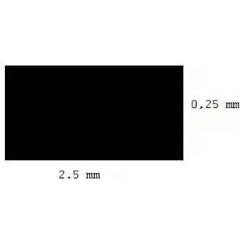 hranol 0,25 x 2,5mm délka 350mm 10ks Evergreen 105