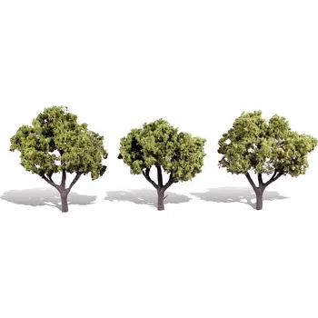Modelová železnice světle zelené listnaté stromy střední 3 ks Woodland Scenics TR3506