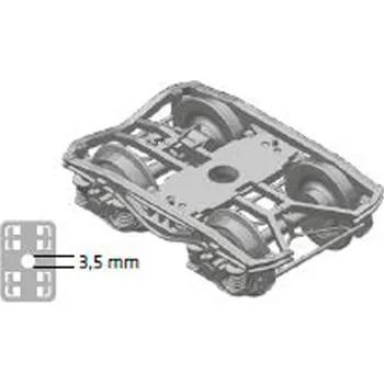 Modelová železnice Y25 - podvozek s vnějším rámem včetně náprav 2ks AC Nürnberger Modelleisenbahnen 960050