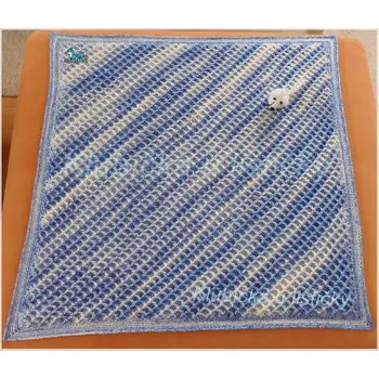 Dětská deka SalesMall Háčkovaná deka pro miminko 80x80cm