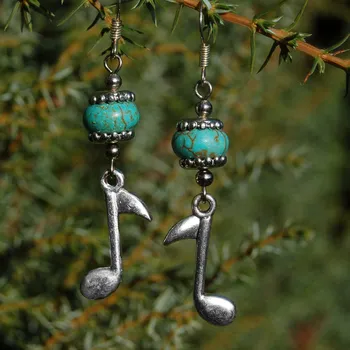 Brož Bočková Náušnice „Tyrkysové tóny“