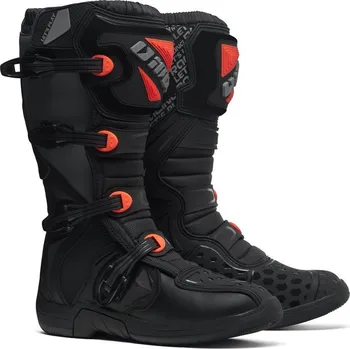 Moto obuv IMX SCRUB BLACK/WHITE/ORANGE černé bílé oranžové boty 42