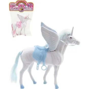 Jednorožec fliškový koník okřídlený 18cm 2 barvy flíska v sáčku