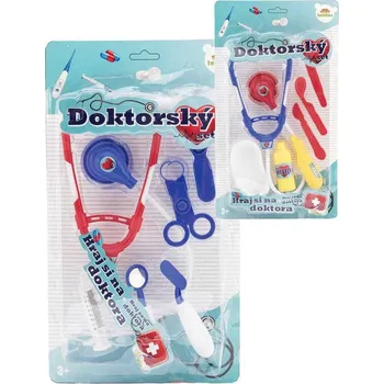 Dětská kuchyňka Doktorská souprava dětské lékařské potřeby set 6ks na kartě plast 2 druhy