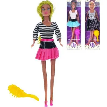 Panenka Panenka měnící barvu 29cm kloubová set s hřebenem 3 druhy v krabičce plast