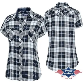 dámská westernová košile Pasadena blue short Velikost: XXL