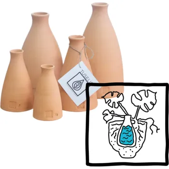 Zavlažovač Tuselie Zavlažovací nádoba Olla do květináčů olla: S