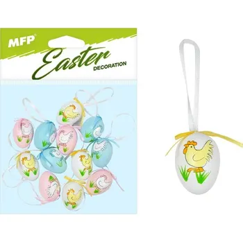 Velikonoční dekorace Vajíčka plast 4cm/12ks PWB