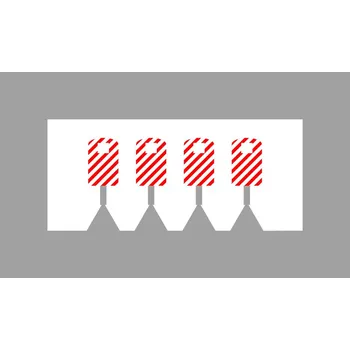 Modelová železnice koncové vlakové tabulky s úchyty CH 4 ks Nürnberger Modelleisenbahnen 950091