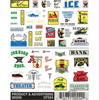 Modelová železnice propisot reklamní cedule Woodland Scenics DT554