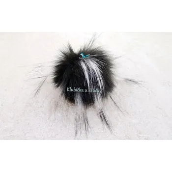 Příze Bambule Mia velká černá s bílými konečky 81JN