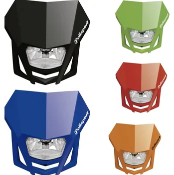 Osvětlení pro motocykl POLISPORT přední světlo LMX (HALOGENOVÁ ŽÁROVKA) barva zelená