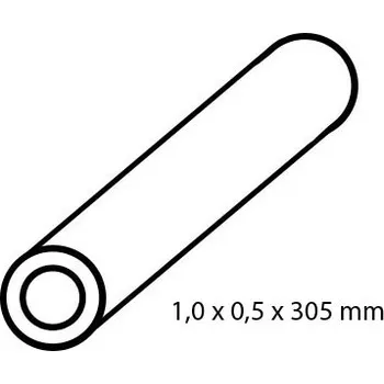hliníková trubka průměr 1,0/0,5 mm délka 305 mm 4ks Albion Alloys at1m