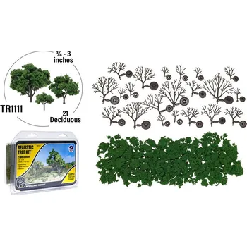 Modelová železnice listnaté stromy 21 ks Woodland Scenics TR1111