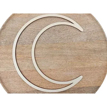 Lapač snů Měsíc na lapač snů - dřevěný placatý - 25 cm