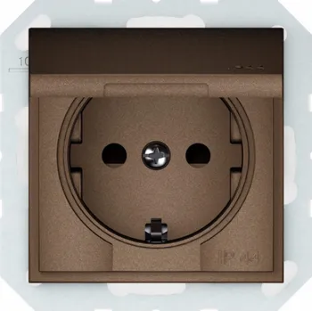 Elektrická zásuvka Zásuvka VILMA QR1000, moka barva, IP44