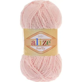 Příze Plyšová příze Alize Softy - světle růžová 340