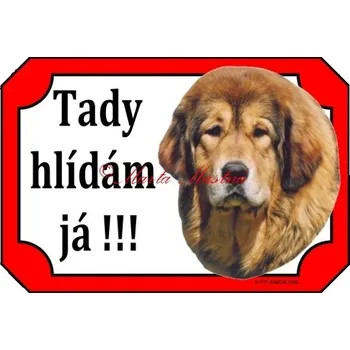 Cedulka tibetská doga zlatá - Se samolepicí vrstvou