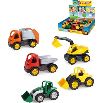 Hračka na písek Lena Workies baby auto pracovní volný chod 5 druhů plast