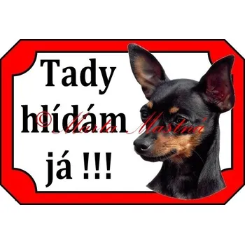 Cedulka pražský krysařík hlídám - Bez samolepicí vrstvy