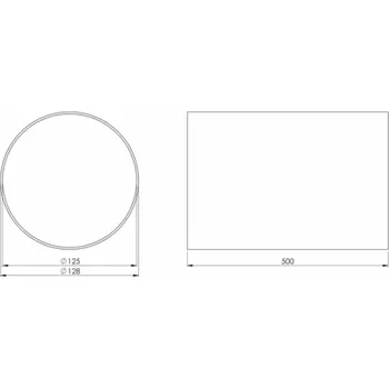 Ventilační kanál EUROPLAST D125, 0,5m