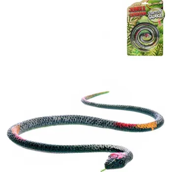Figurka Had dlouhý strečový 300cm Jungle Expedition zvířátko plastové na kartě