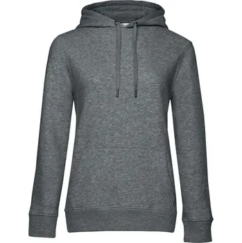 Dámská mikina B&C Dámská mikina s kapucí Queen Hooded Barva: Šedý melír tmavý, Velikost: XL