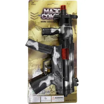 Samopal dětský plastový 24cm army vzor maskáč na kartě 2 barvy