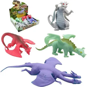 Figurka Drak strečový antistresový 21cm 4 druhy plast